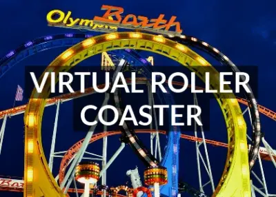 Virtual roller coaster colourful