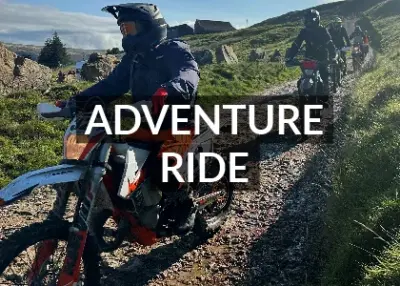 adventure bike on trail in North Yorks