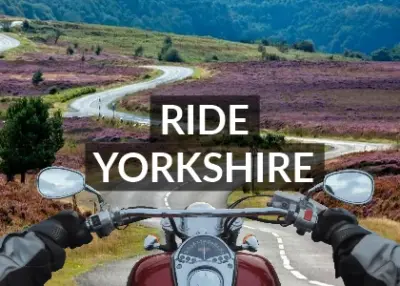 POV from motorcyle riding in the Yorkshire moors