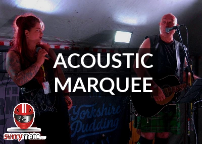 Kelly and Billy in the acoustic tent