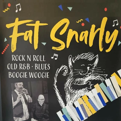 fat snarly band piano duo logo